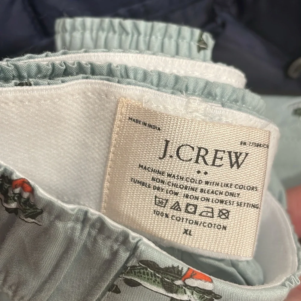 J. Crew Boxer Shorts Fish wearing Santa Hat Cotton Mens XL